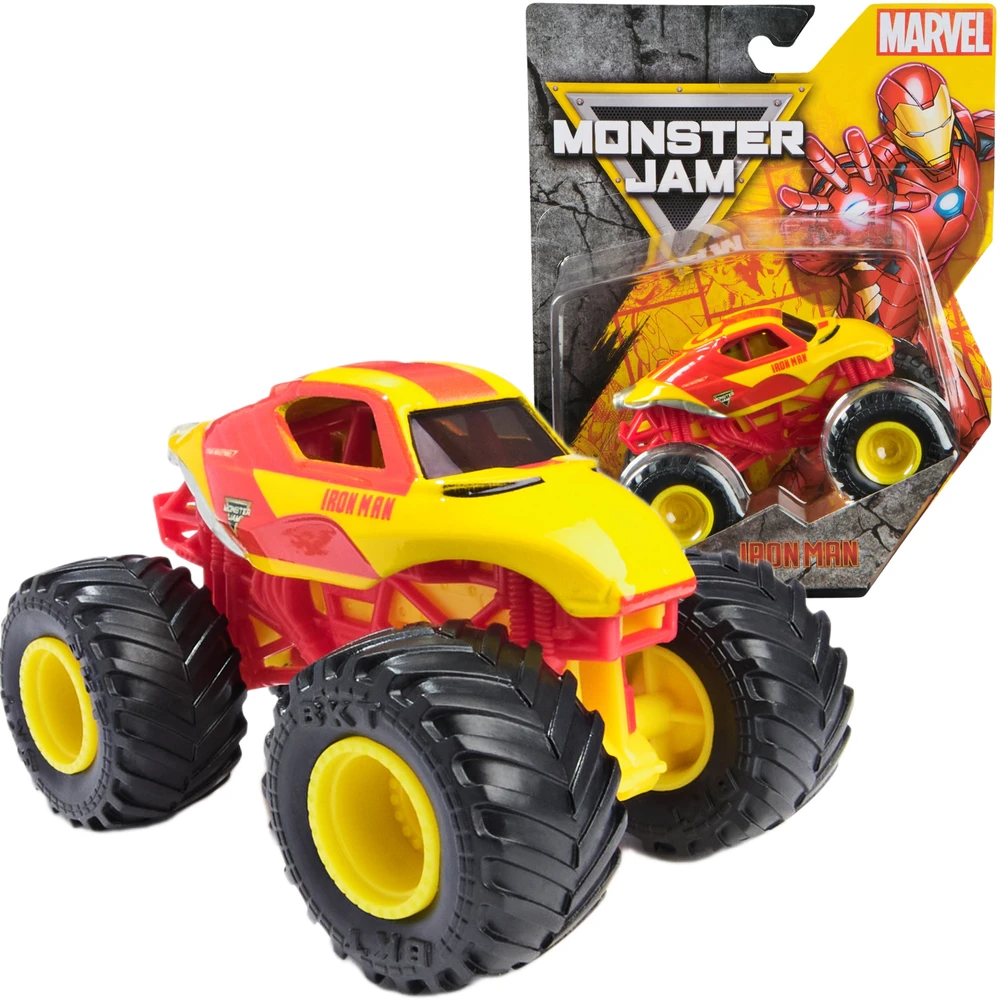 Monster Jam Auto Monster Truck Marvel serijos 2 transporto priemonė Iron Man 1:64