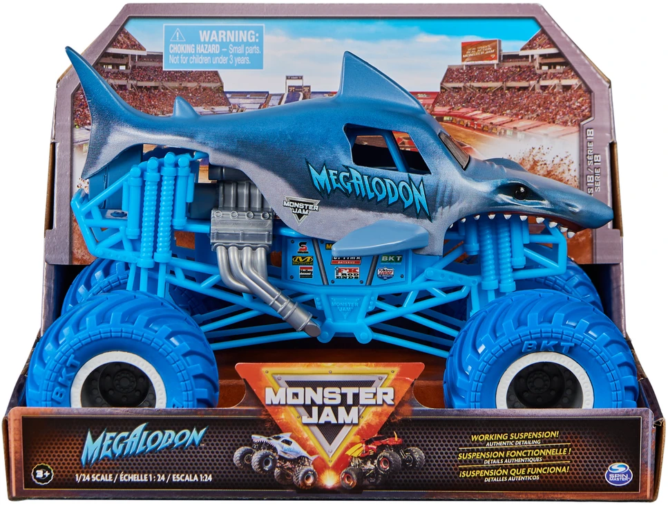 Spin Master Monster Jam MNJ VHC 1-24 Die Cast Megalodon M18 GML