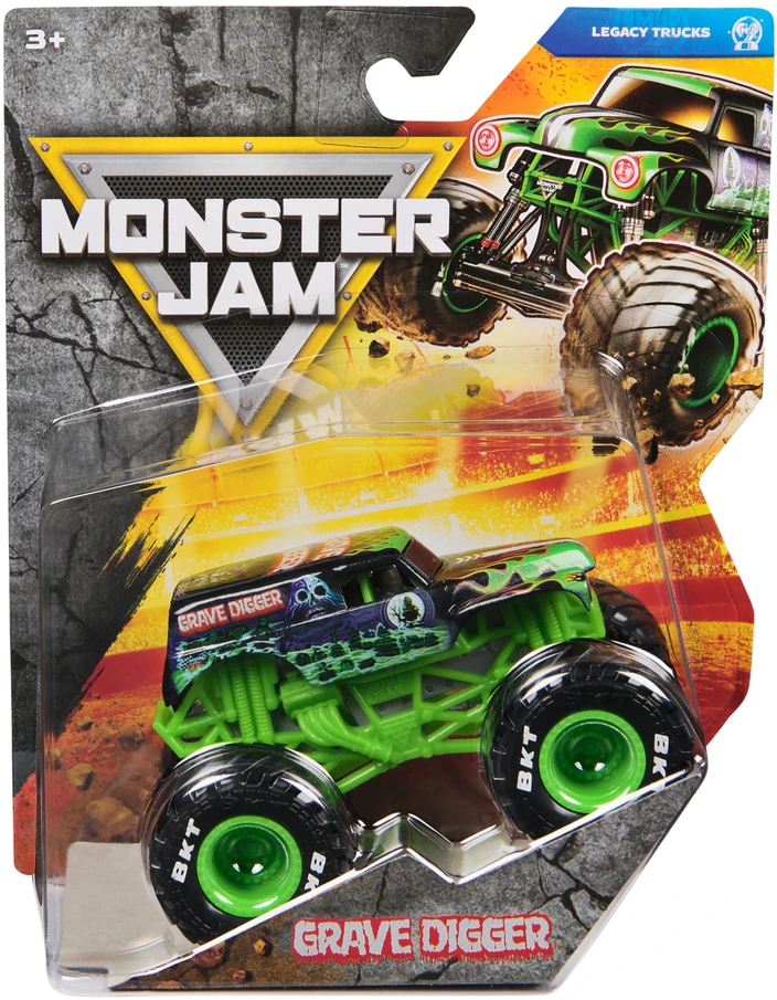 Monster Jam Auto Važiuoklė Grave Digger 1:64 seria 45