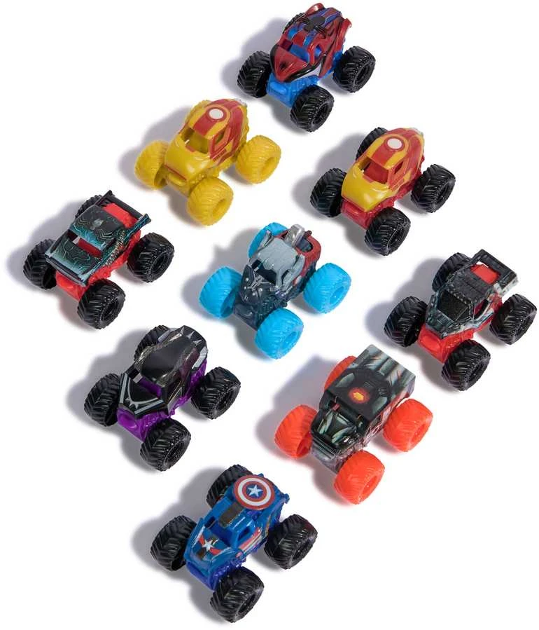 „Monster Jam“ žaislas 3 dalių rinkinys „Mini Jam“ Marvel Winter Soldier Kapitonas Amerika Karo mašina 1:87