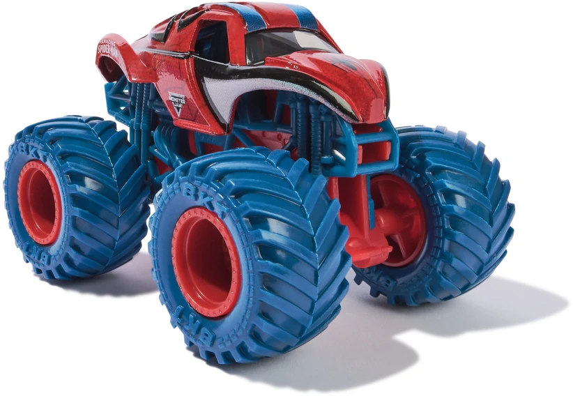 Monster Jam 5 transporto priemonių rinkinys Monster Truck Marvel Heroes 1:64