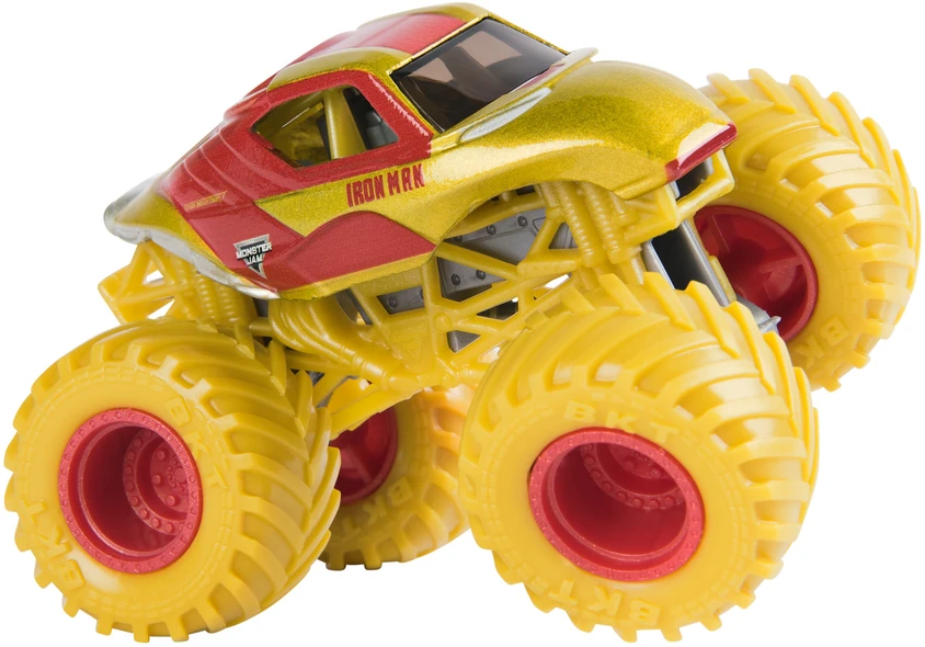 Monster Jam 5 transporto priemonių rinkinys Monster Truck Marvel Heroes 1:64