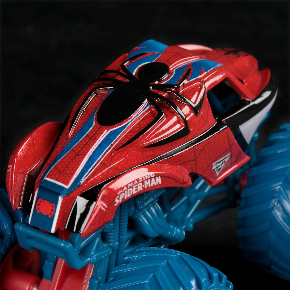 Monster Jam 5 transporto priemonių rinkinys Monster Truck Marvel Heroes 1:64