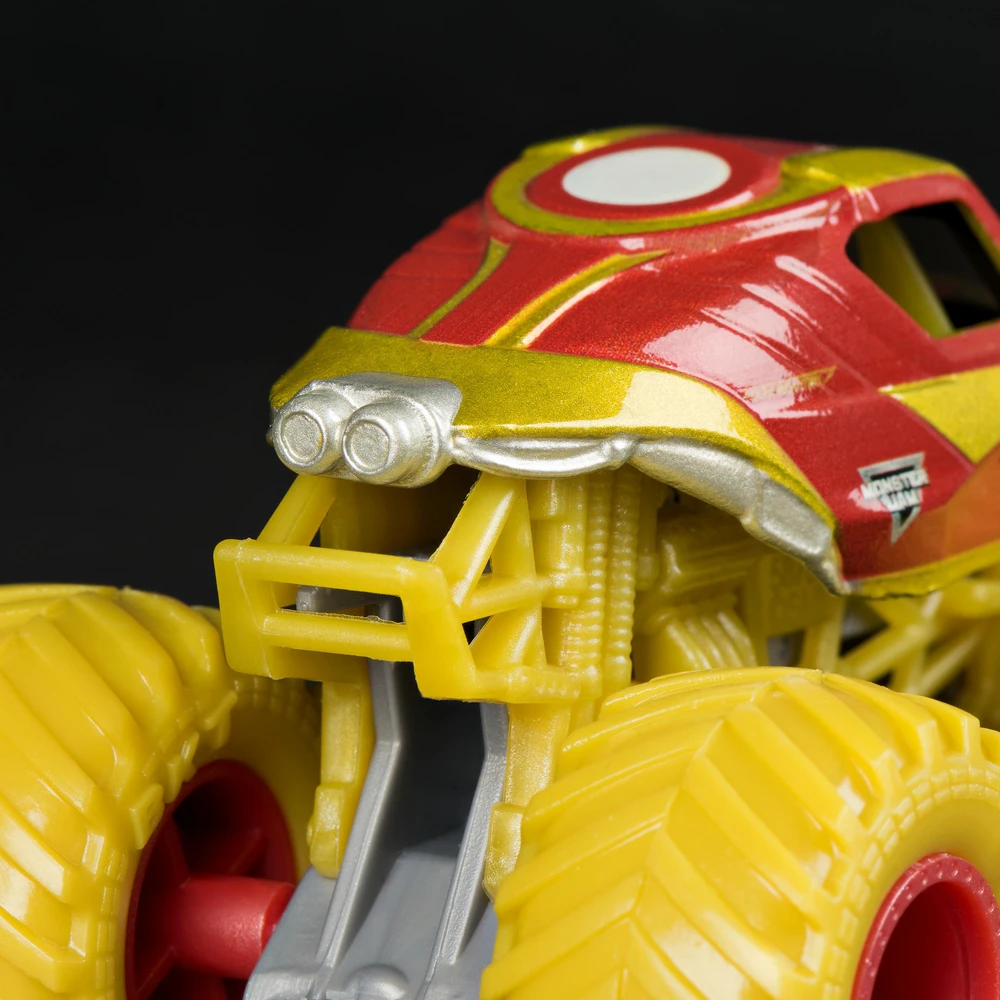 Monster Jam 5 transporto priemonių rinkinys Monster Truck Marvel Heroes 1:64