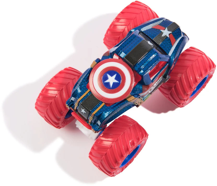 Monster Jam 5 transporto priemonių rinkinys Monster Truck Marvel Heroes 1:64