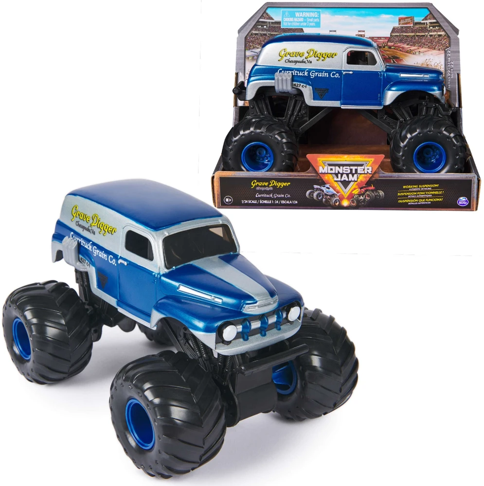 Monster Jam metalinė transporto priemonė 1:24 kapų kasimo mašina