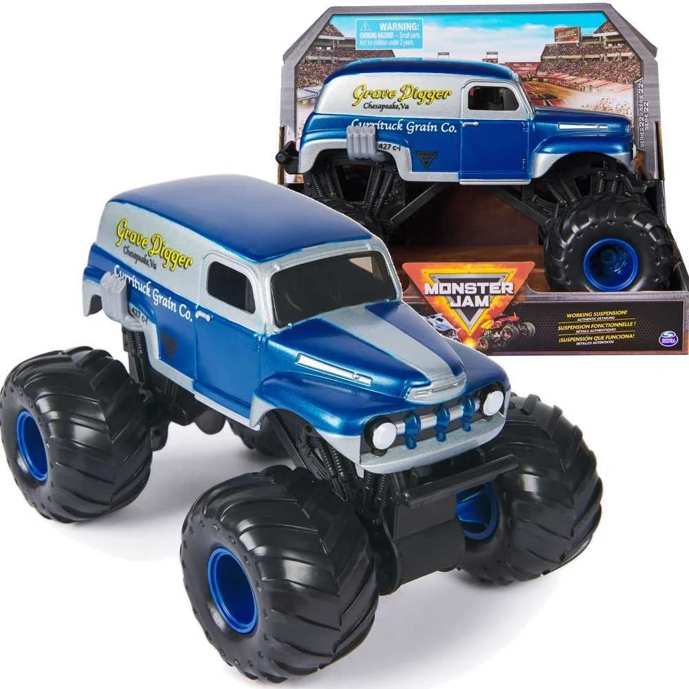 Monster Jam metalinė transporto priemonė 1:24 kapų kasimo mašina