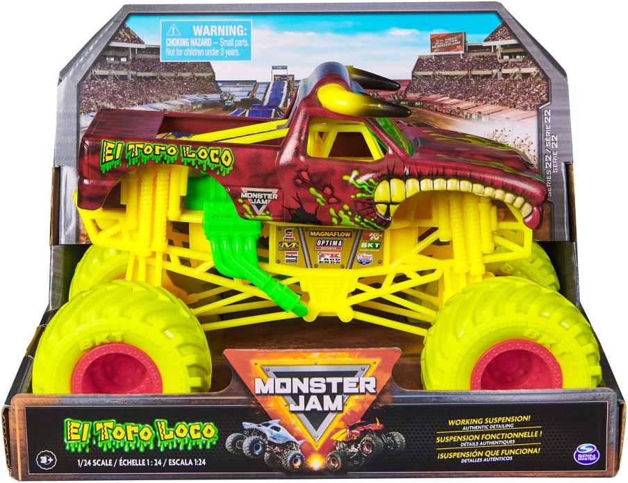 Monster Jam Metalowy Važiuoklė 1:24 El Toro Loco 19 Cm