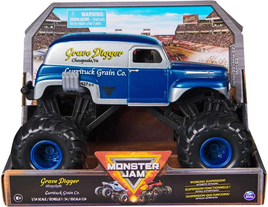 Monster Jam metalinė transporto priemonė 1:24 kapų kasimo mašina