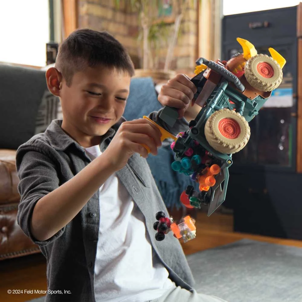 MONSTER JAM transporto priemonių rinkinys MAD HOG Mini Feature Playset, 6071776