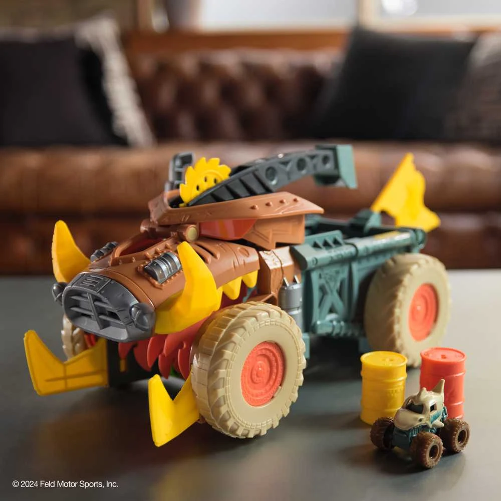 MONSTER JAM transporto priemonių rinkinys MAD HOG Mini Feature Playset, 6071776