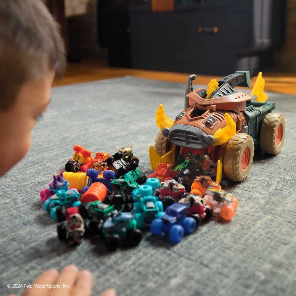 MONSTER JAM transporto priemonių rinkinys MAD HOG Mini Feature Playset, 6071776