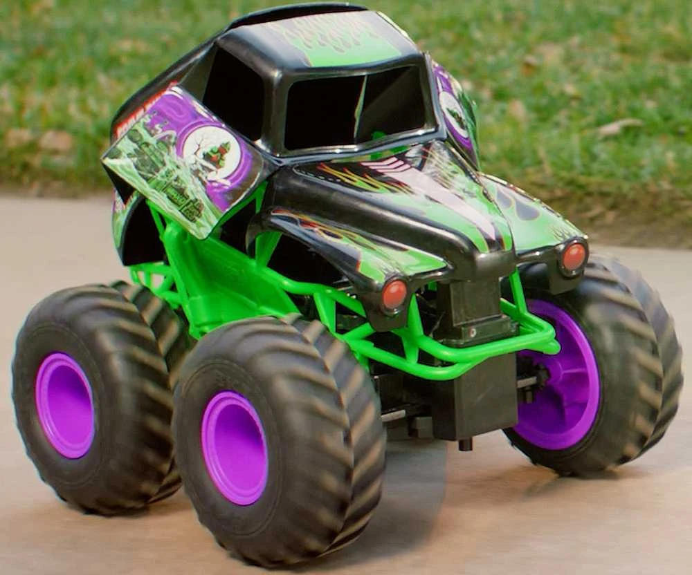 Nuotoliniu būdu valdomas visureigis MONSTER JAM RC Smash & Bash Grave Digger