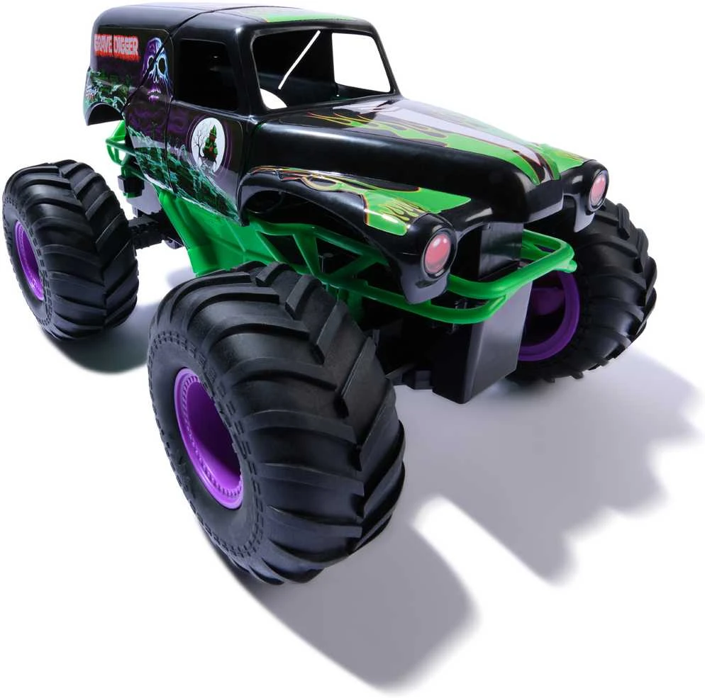 Nuotoliniu būdu valdomas visureigis MONSTER JAM RC Smash & Bash Grave Digger