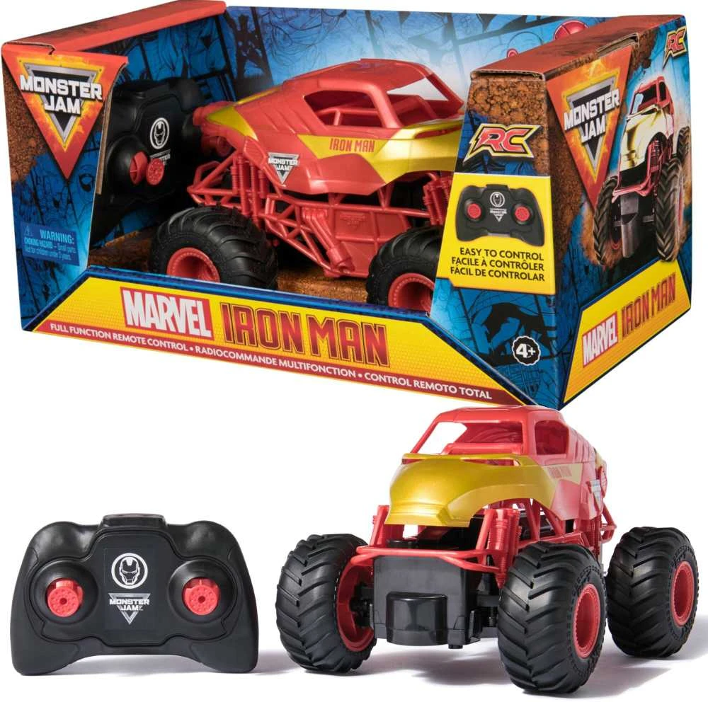 Spin Master Valdoma žaislinė mašinėlė MARVEL Monster Jam 1:24 RC Iron Man