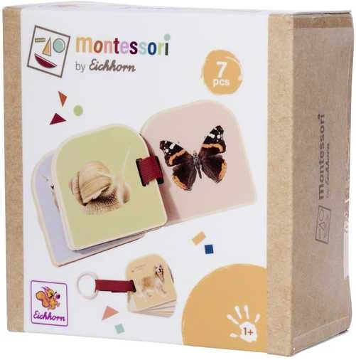 Simba Montessori medinė edukacinė knyga „Gyvūnai 7 elementai“
