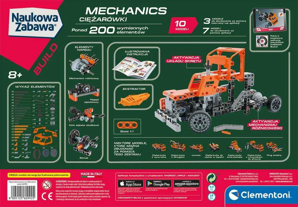Konstrukcinis komplektas - Mechanics - Sunkvežimiai - Clementoni 60992