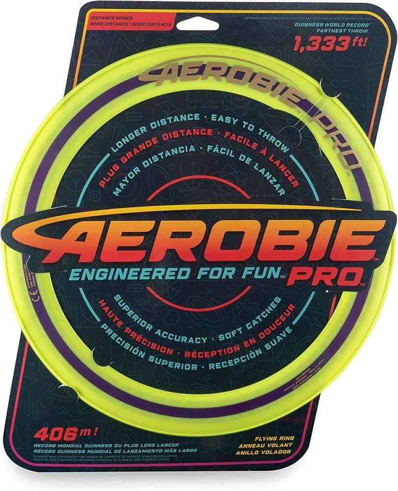 Aerobie Pro frisbio metimo lankas geltonas 33 cm Spin Master