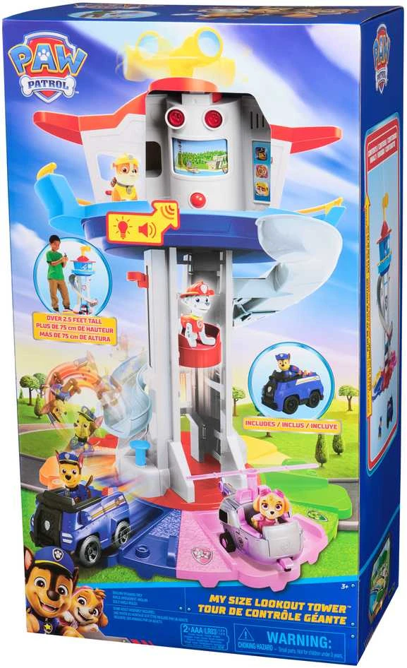 Spin Master Paw Patrol - „My Size Lookout Tower“ apžvalgos bokštas su figūrėle ir automobiliu, 75 cm