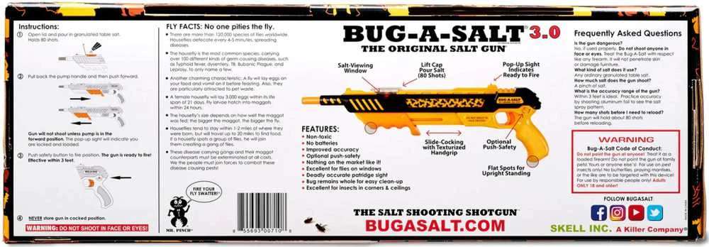 Sait Oranžinis Ginklas musėms uodams ekologiškas karabinas druskai Bug-A-Salt 3.0 Oranžinis Crush BS-63-OC