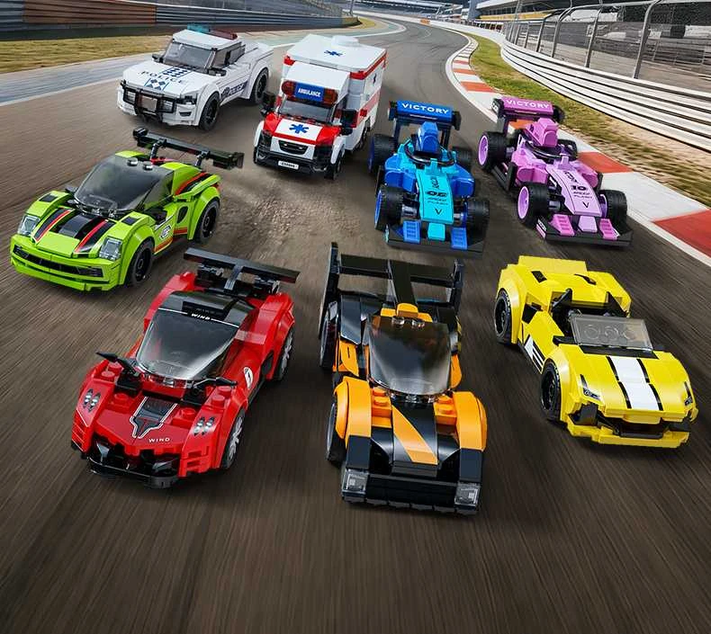 CaDA konstruktoriaus kaladėlės „Racer Blitz Oranžinis“ lenktyninis automobilis, 163 detalės
