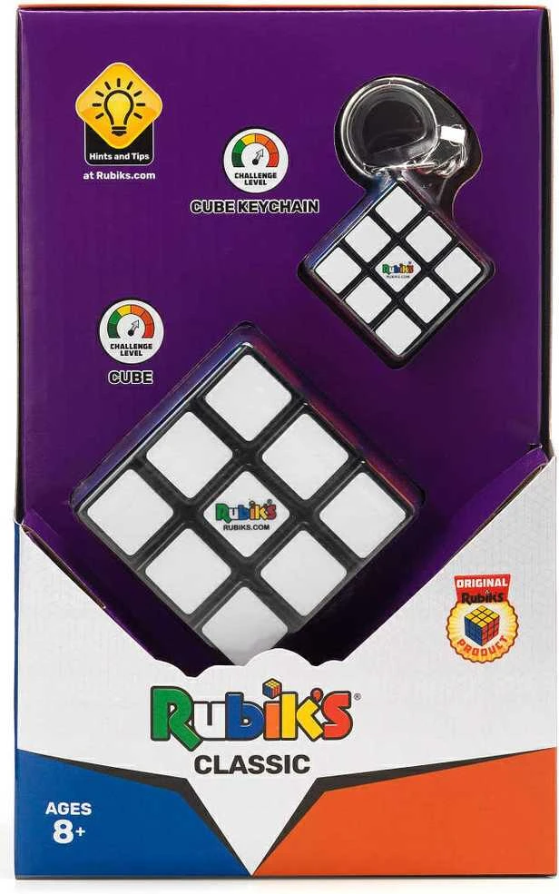 Spin Master Oryginalna Kostka Rubika Rubiks Classic (kostka + breloczek)