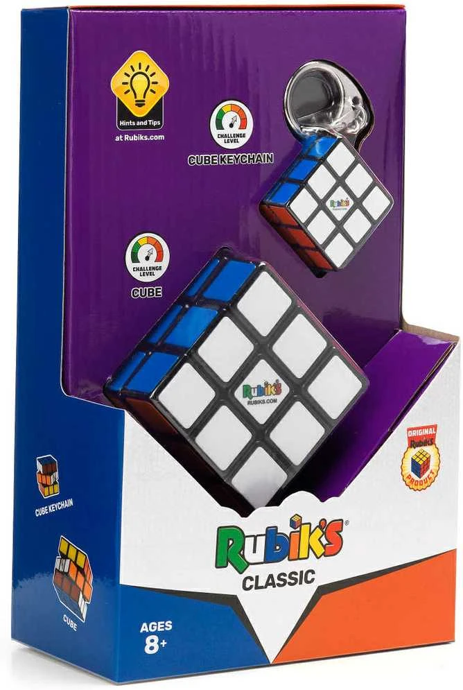 Spin Master Oryginalna Kostka Rubika Rubiks Classic (kostka + breloczek)