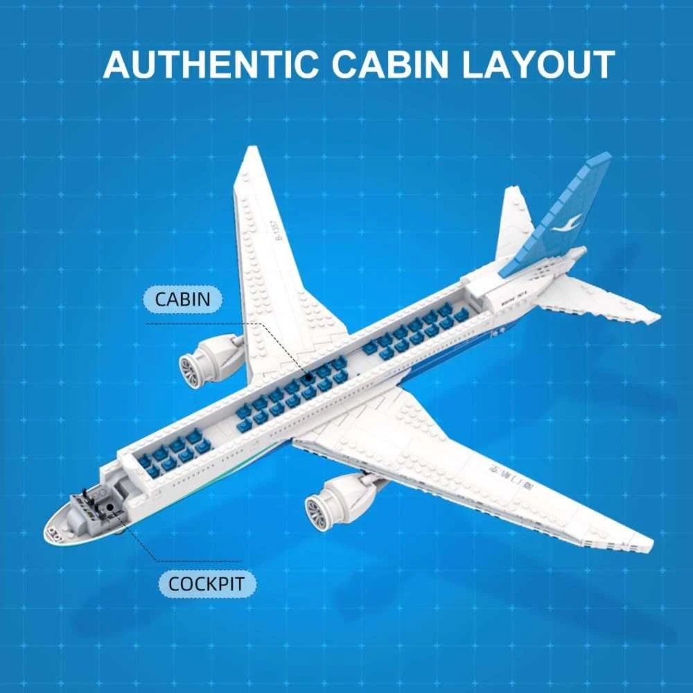 „Pantasy“ konstruktoriai „Boeing 787 Dreamliner“ lėktuvui, 55 cm, 744 detalės