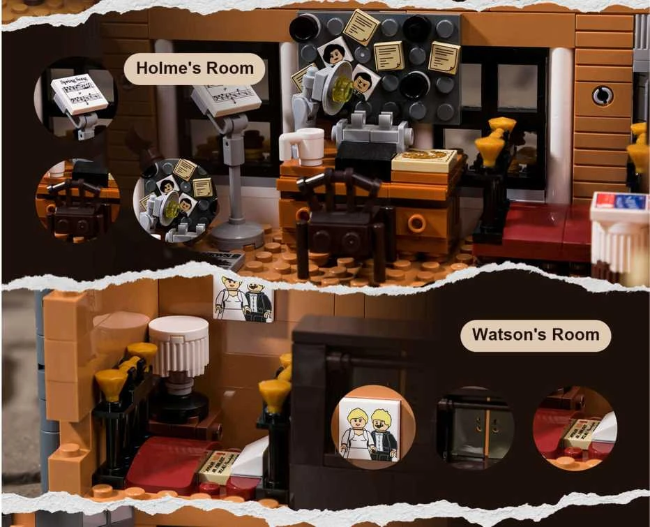 Pantasy Sherlock Holmes Baker Street 221B 3047 vienetai statybiniai blokai