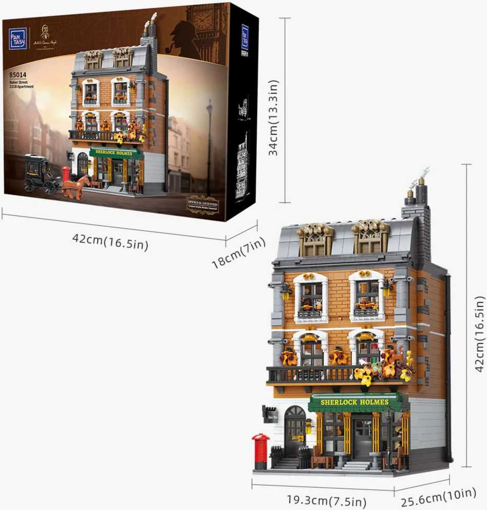 Pantasy Sherlock Holmes Baker Street 221B 3047 vienetai statybiniai blokai