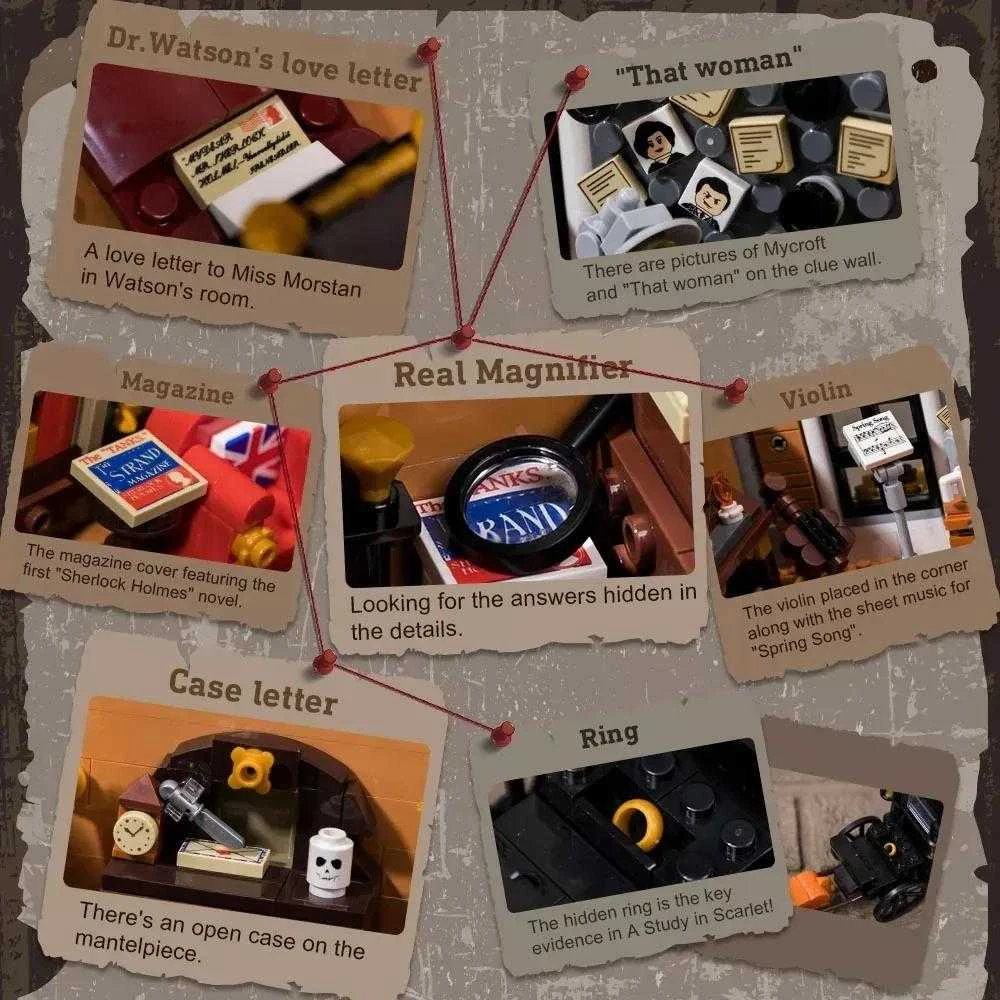 Pantasy Sherlock Holmes Baker Street 221B 3047 vienetai statybiniai blokai
