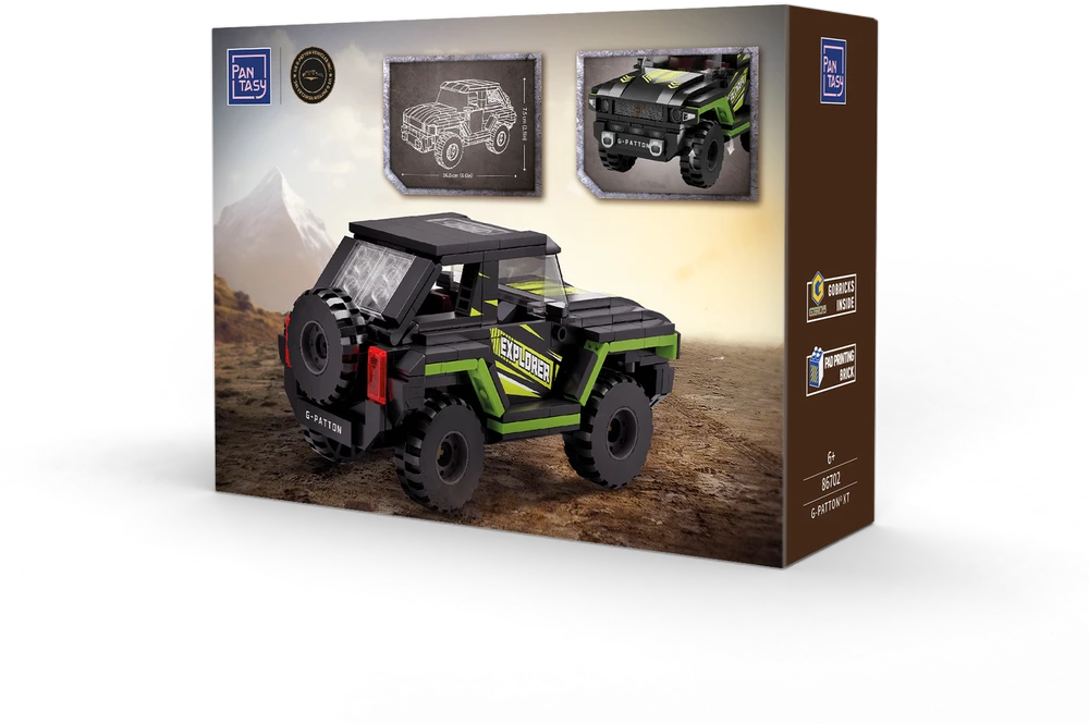 Almarina Pantasy statybiniai blokai G-Patton XT transporto priemonė 1:24 automobilis 16,8 cm 323 elementai