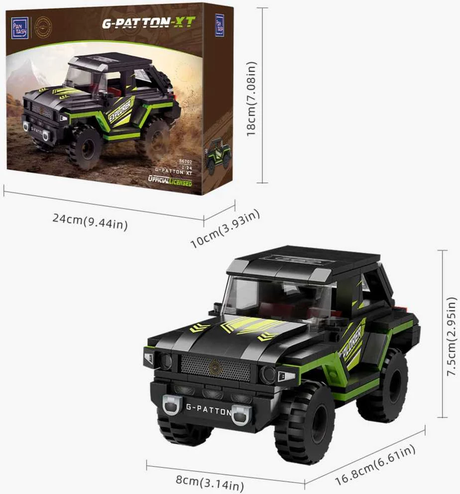 Almarina Pantasy statybiniai blokai G-Patton XT transporto priemonė 1:24 automobilis 16,8 cm 323 elementai
