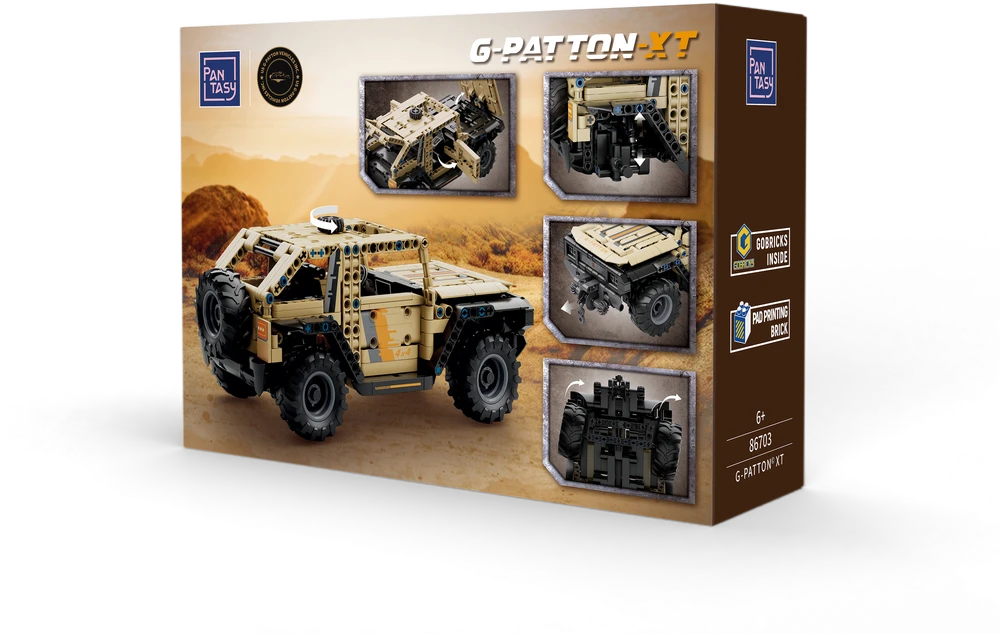 Almarina Pantasy statybiniai blokeliai G-Patton XT transporto priemonė 1:18 automobilis 26,4 cm 694 vnt.