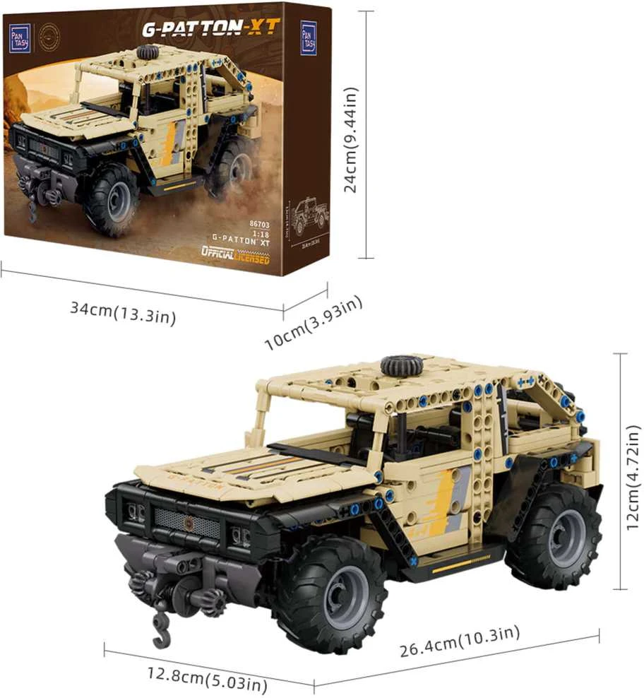 Almarina Pantasy statybiniai blokeliai G-Patton XT transporto priemonė 1:18 automobilis 26,4 cm 694 vnt.