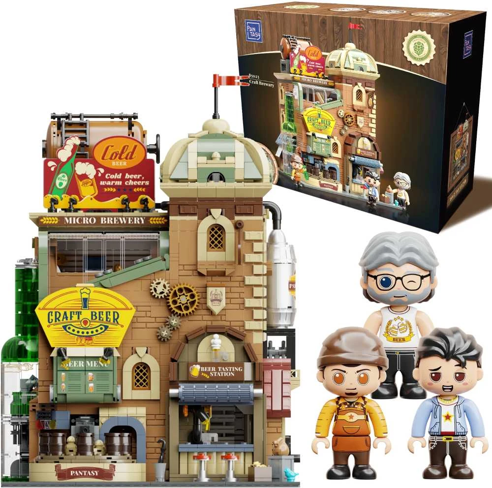 „Pantasy“ statybiniai blokeliai, alaus daryklos pastatas, Craft, alaus darykla, 3252 detalės