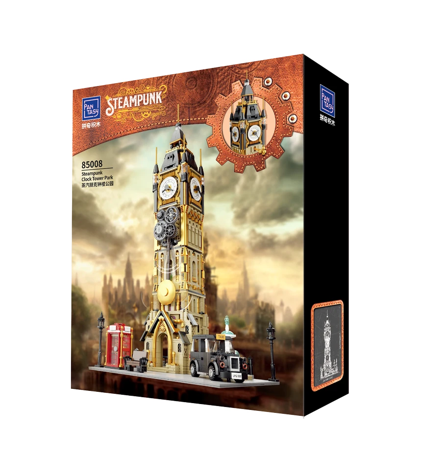 Pantasy Steampunk Clock Tower Big Ben statybiniai blokai 2424 vnt