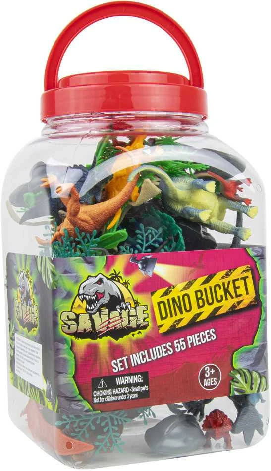 Boley Laukinių dinozaurų figūrėlių rinkinys 55 dalių konteineryje