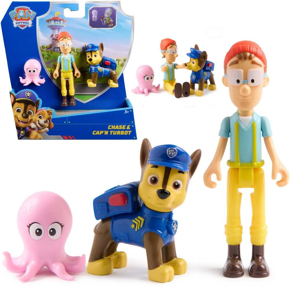 Paw Patrol 3 figūrėlių rinkinys Kapitono Turboto aštuonkojo nuotykių įlankoje
