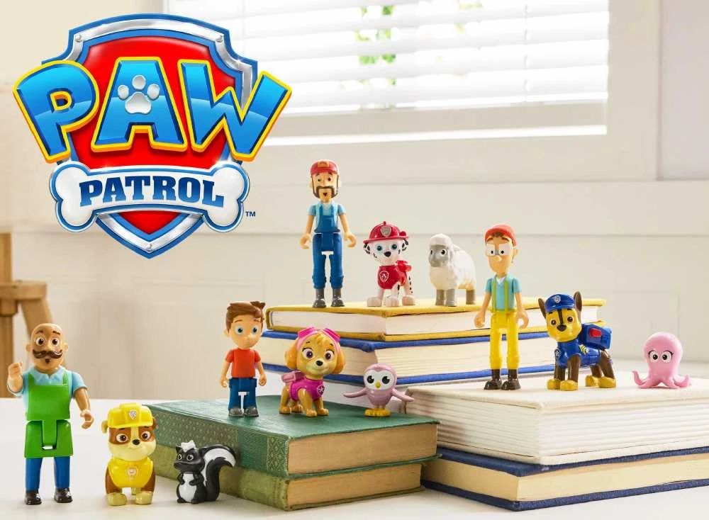 Paw Patrol 3 figūrėlės Ūkininkas Al ir avys Marshall Nuotykių įlankos rinkinys