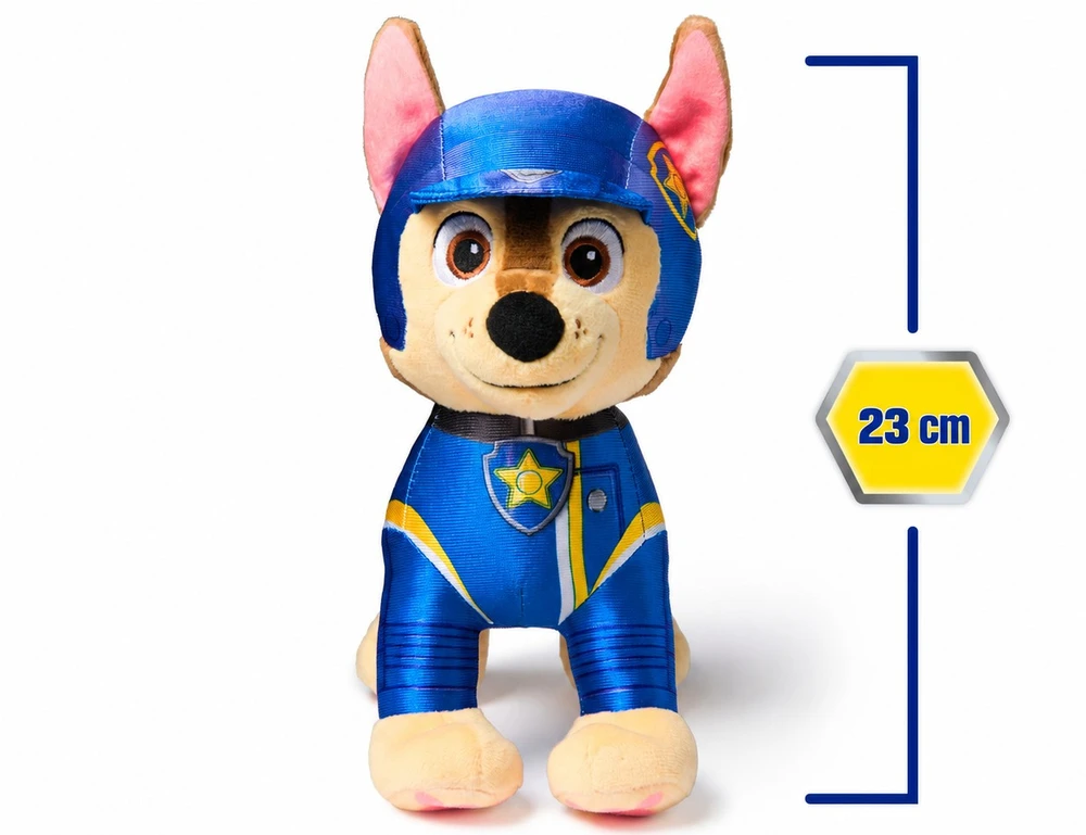 Paw Patrol gelbėjimo ratukai Chase pliušinis žaislas minkštas mielas šuo 23 cm