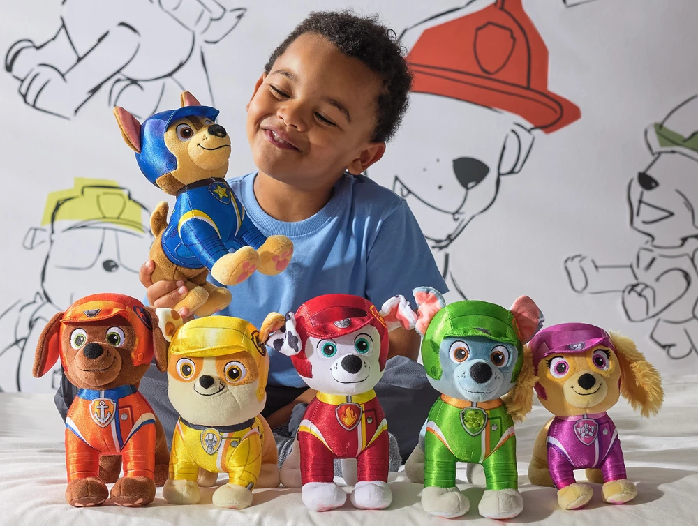 Paw Patrol gelbėjimo ratukai Chase pliušinis žaislas minkštas mielas šuo 23 cm