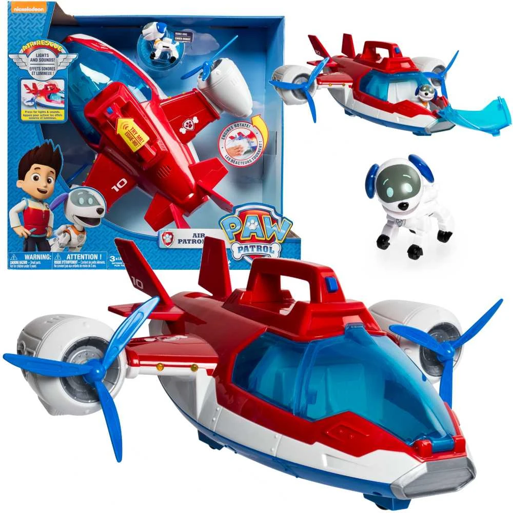 Paw Patrol lėktuvas Patrol reaktyvinis lėktuvas 38 cm + Robodog figūrėlė