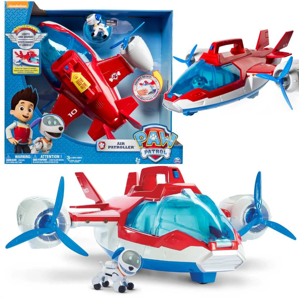 Paw Patrol lėktuvas Patrol reaktyvinis lėktuvas 38 cm + Robodog figūrėlė