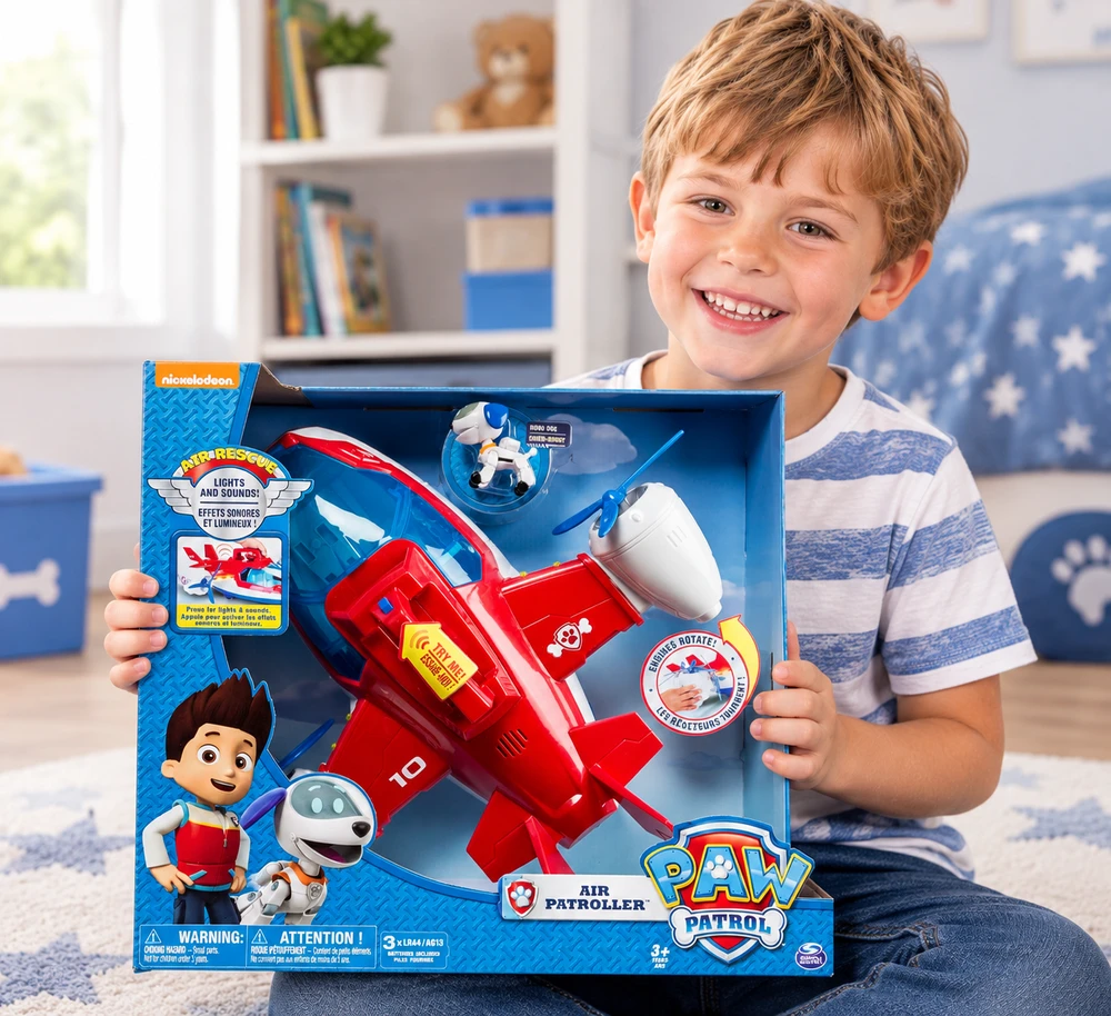 Paw Patrol lėktuvas Patrol reaktyvinis lėktuvas 38 cm + Robodog figūrėlė