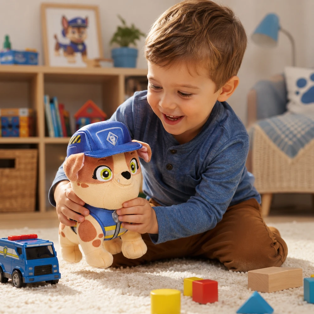 Paw Patrol talismanas Mix pliušinis Rubble ir jo įgula 18 cm