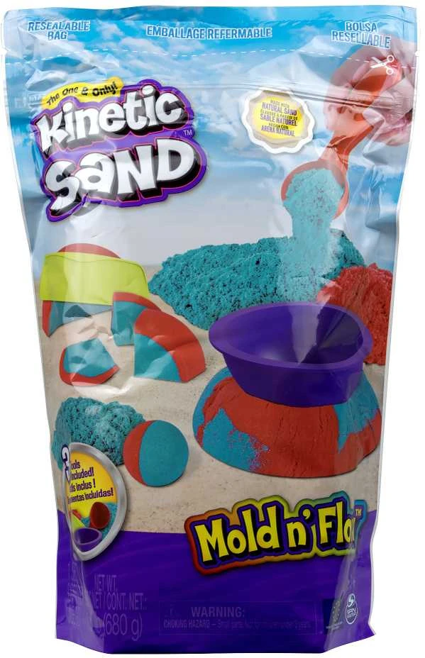 Spin Master Kinetic Sand Kinetic Sand 680 g Rinkinys su pelėsiu raudona ir jūra