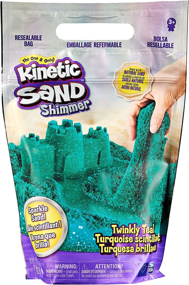 Twinkly Spin Master Kinetic Sand turkis su blizgučiais
