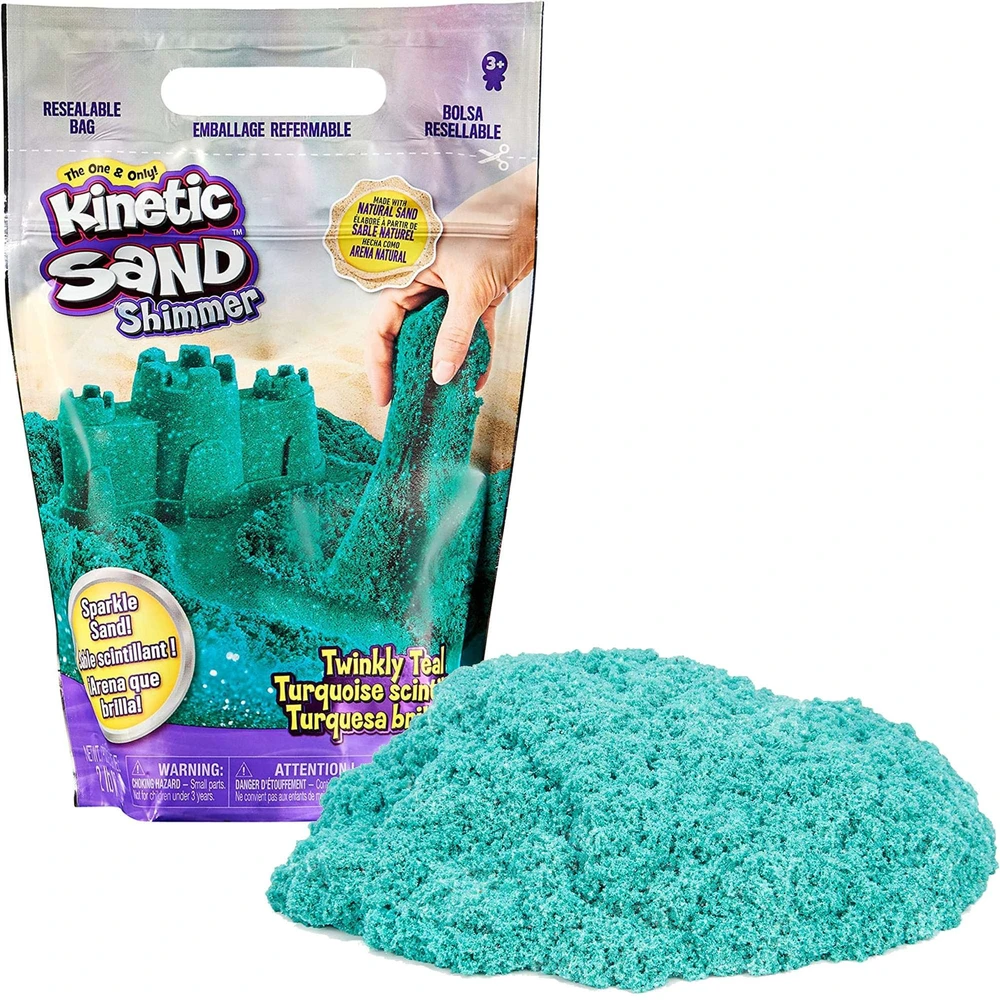 Twinkly Spin Master Kinetic Sand turkis su blizgučiais