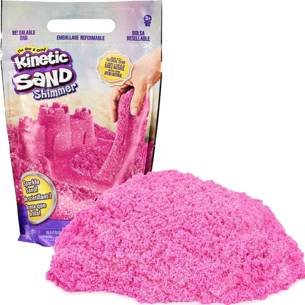 Spin Master Kinetic Sand Kinetinis smėlis – blizgantis smėlis – rožinis (6060800)